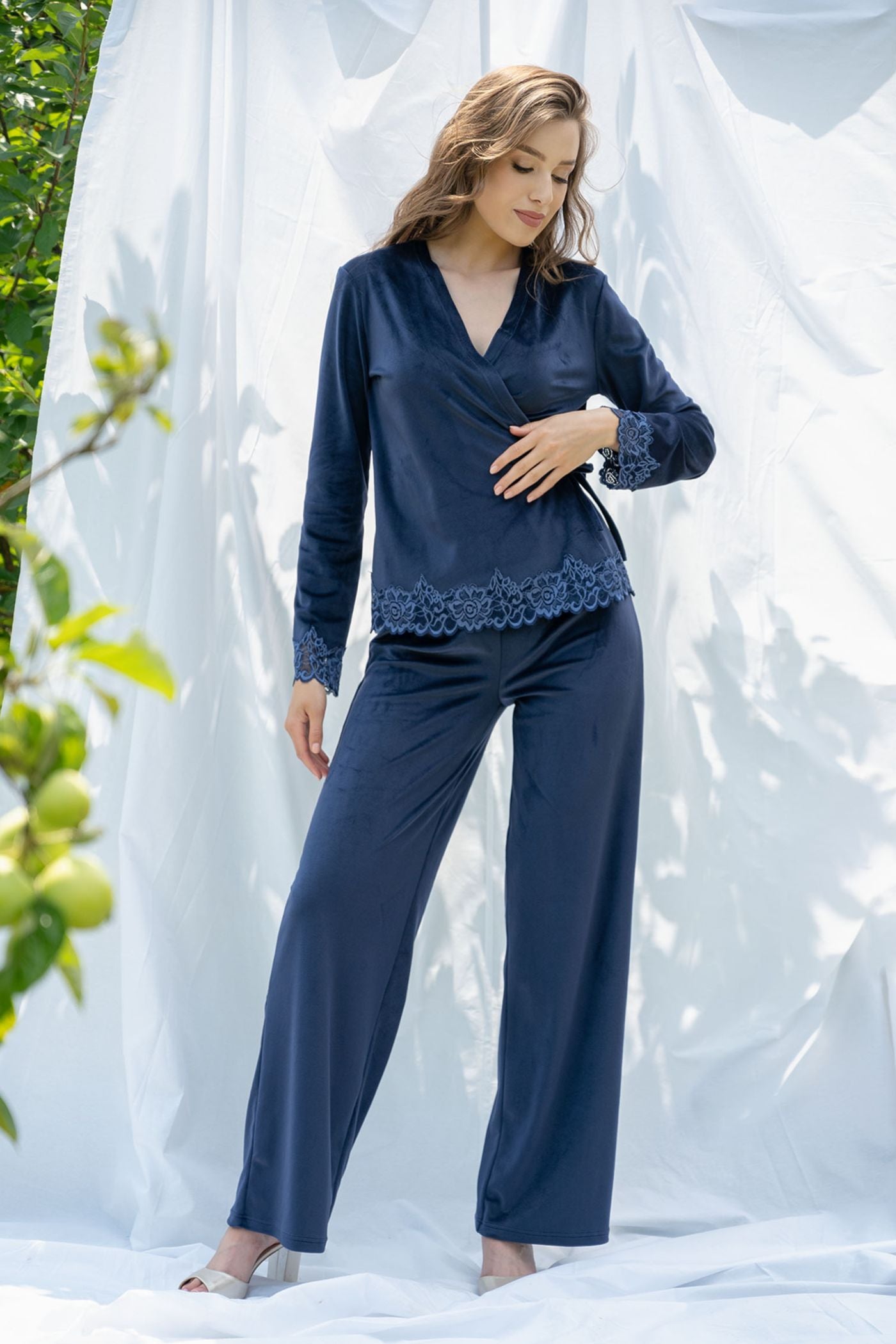 Велюровый комплект 2325 navy blue