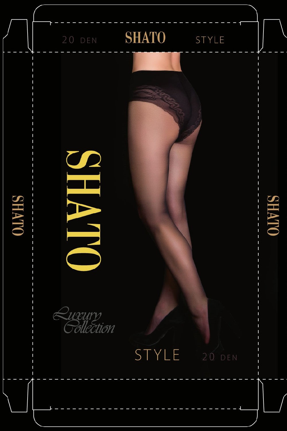 Колготки с ажурными трусиками Style 20d