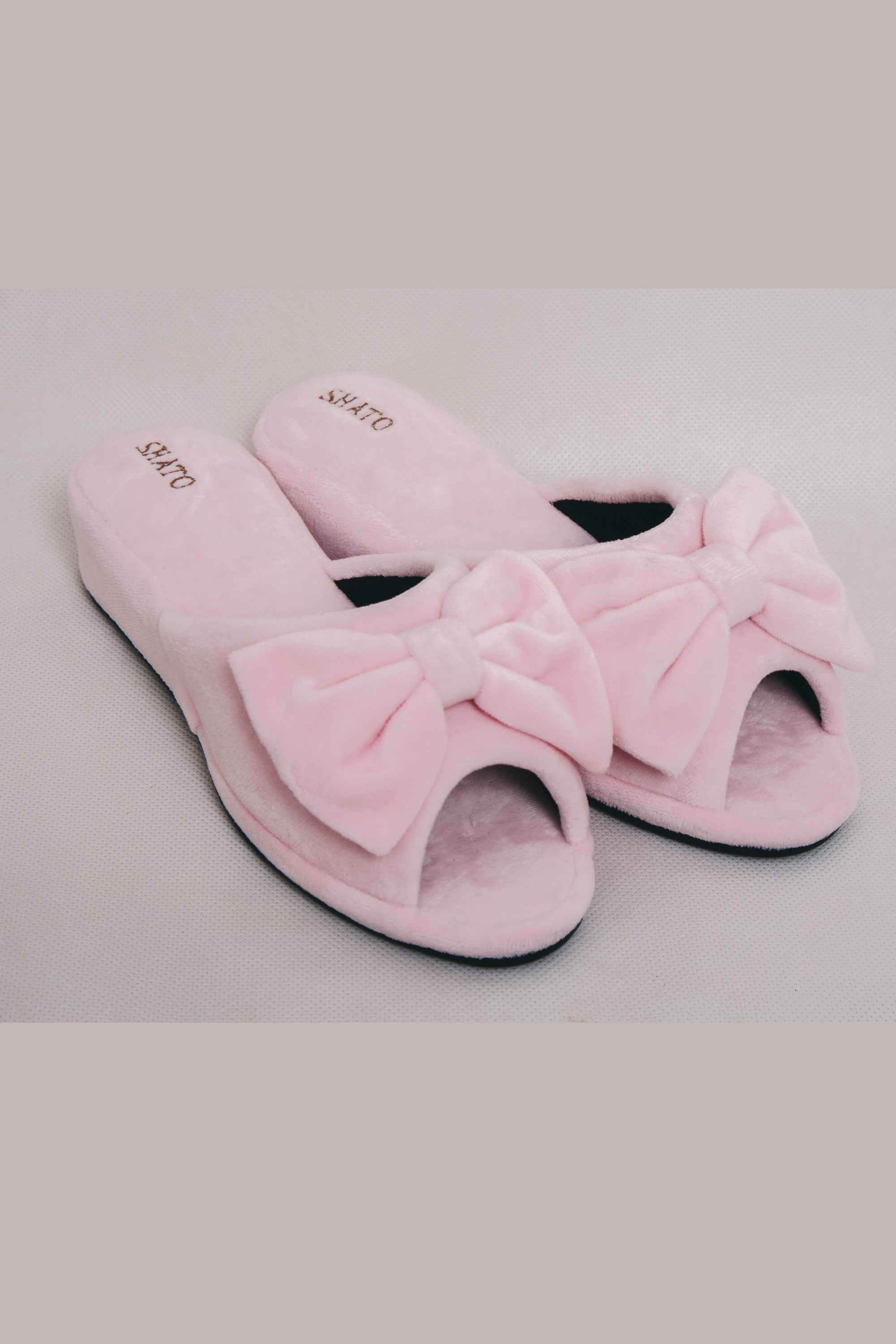 Домашние тапочки с бантом 010 ribbon powder