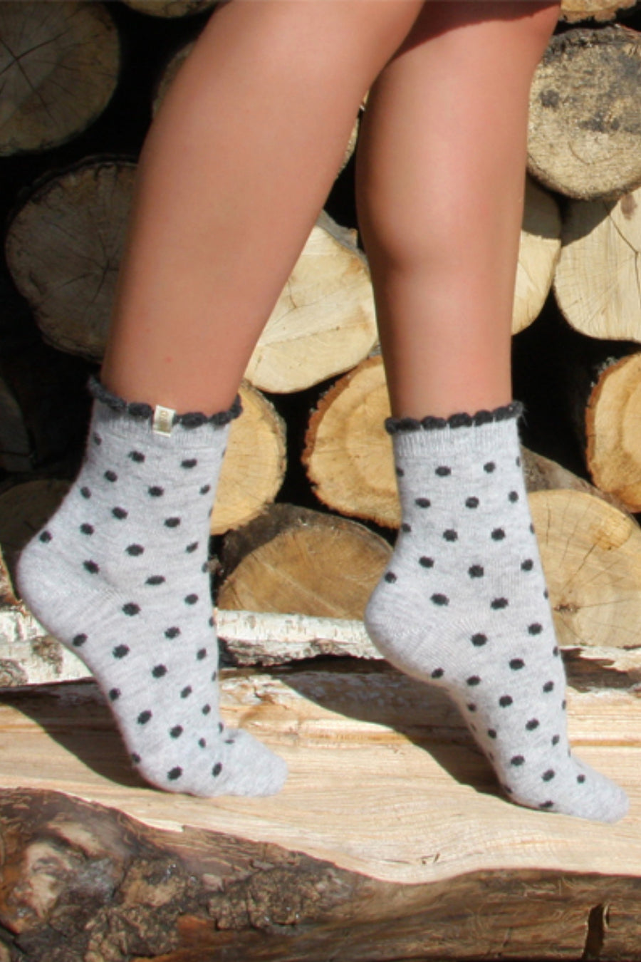 Шкарпетки з ангори в горошок 041 Angora Dots