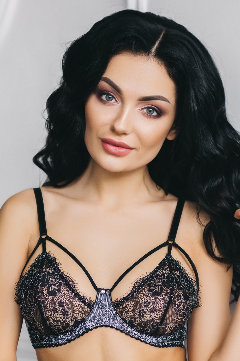 М'який бюстгальтер з мережива SB 108 silver