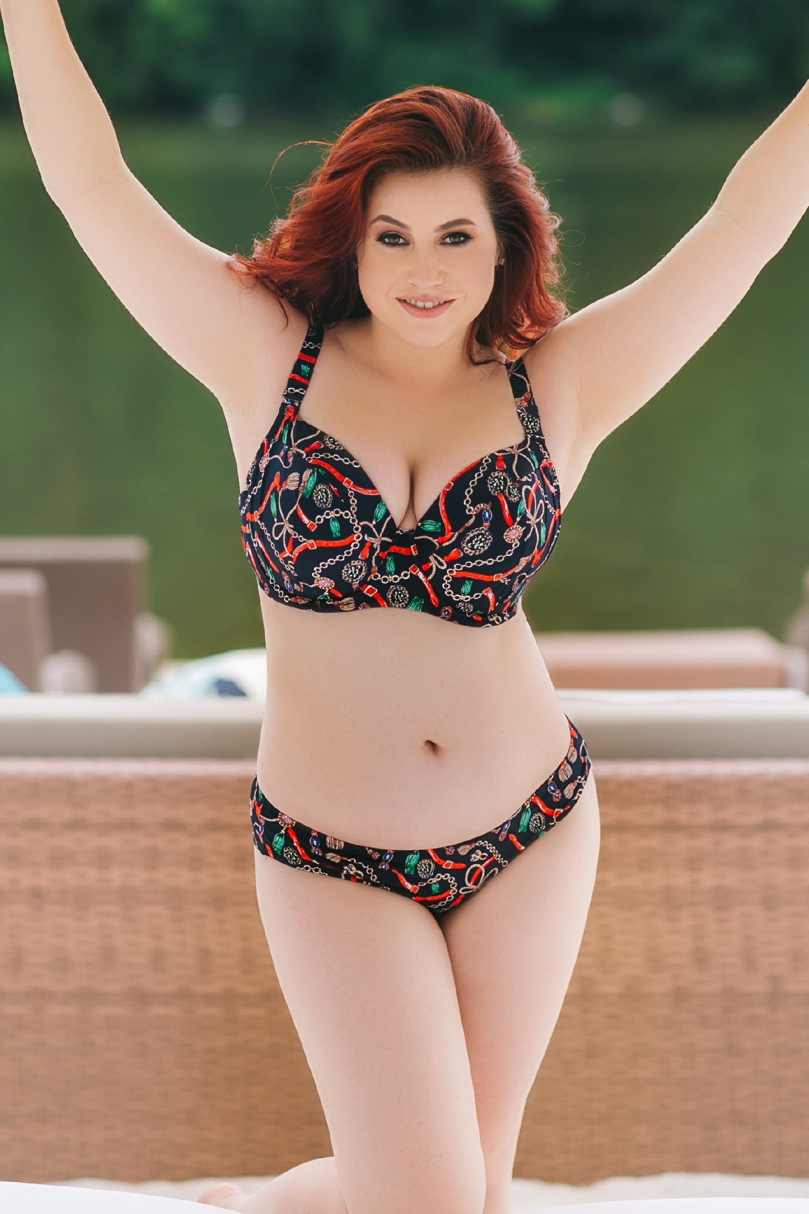 Роздільний купальник з принтом SK 245