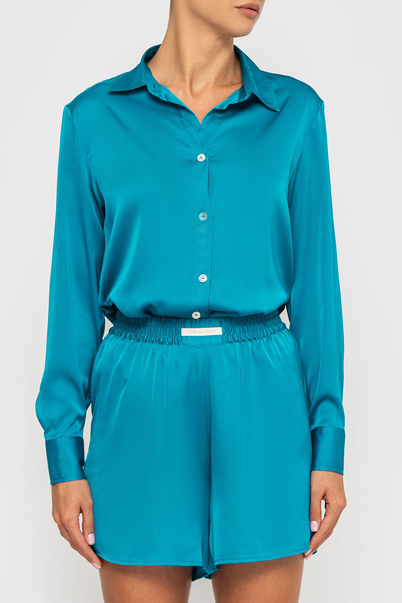 Шовкові шорти 21038-1 azure