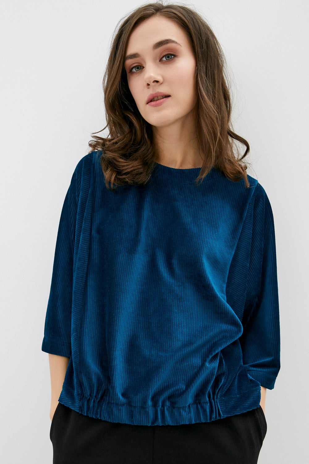 Кофта с широкими рукавами 019/3 Blue