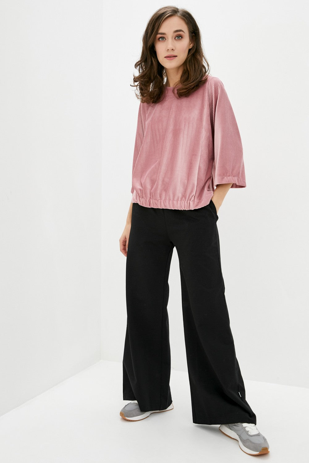 Кофта с широкими рукавами 019/3 Powder