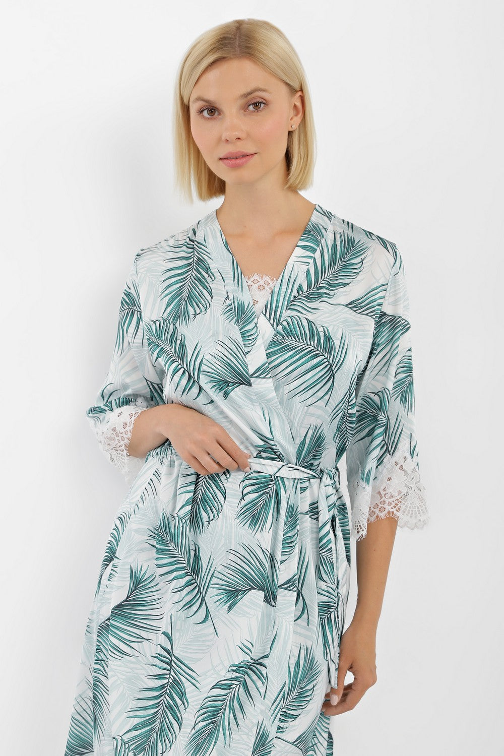 Халат с растительным принтом 536 malibu