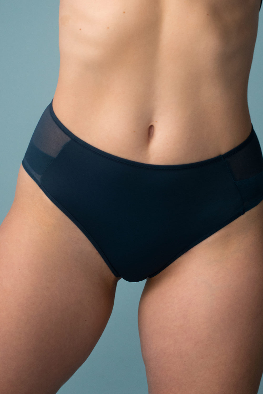 Трусики слип из микросетки 2010035/035С blue