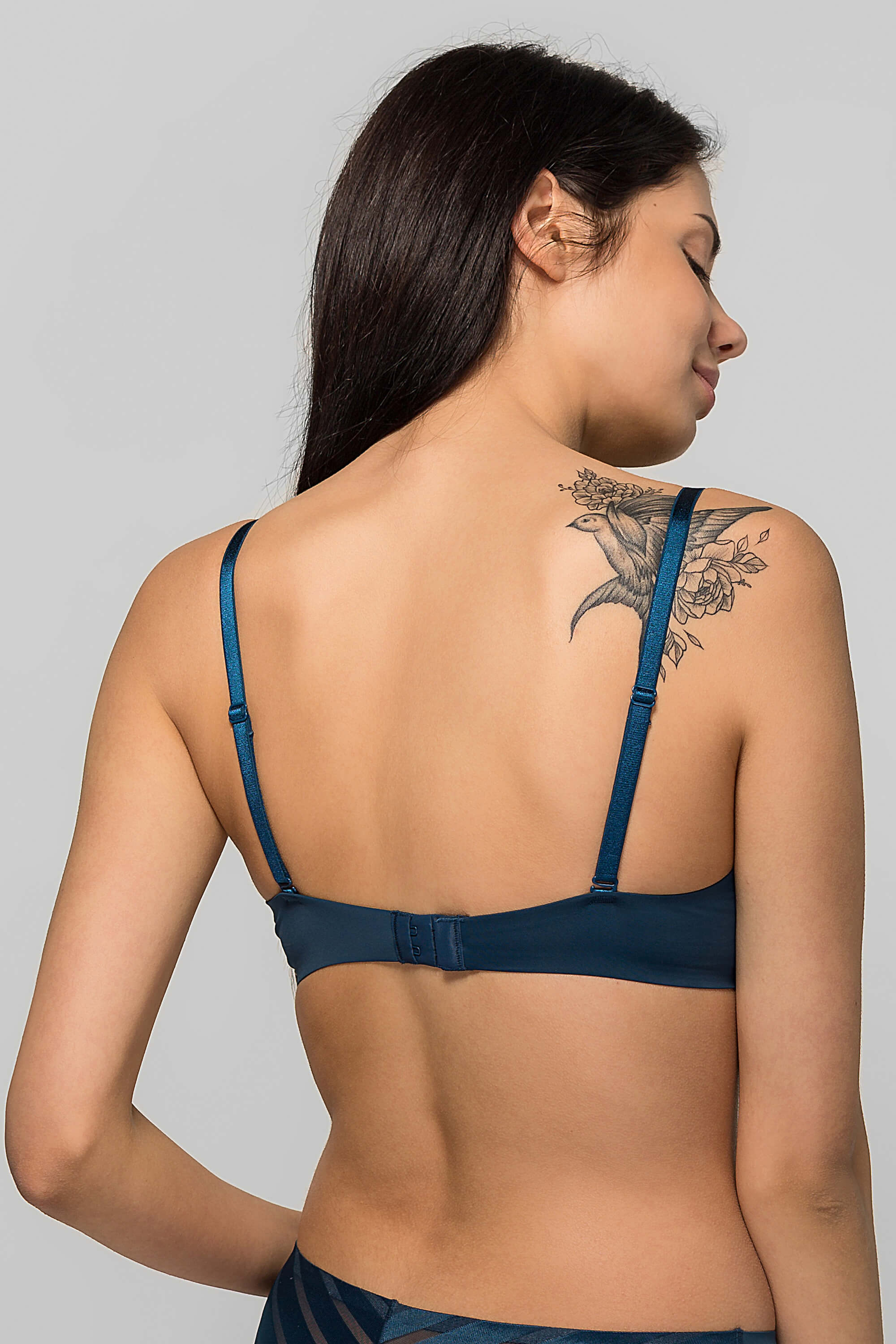 Бесшовный бюстгальтер push-up SLZ19801076/076C aquamarine