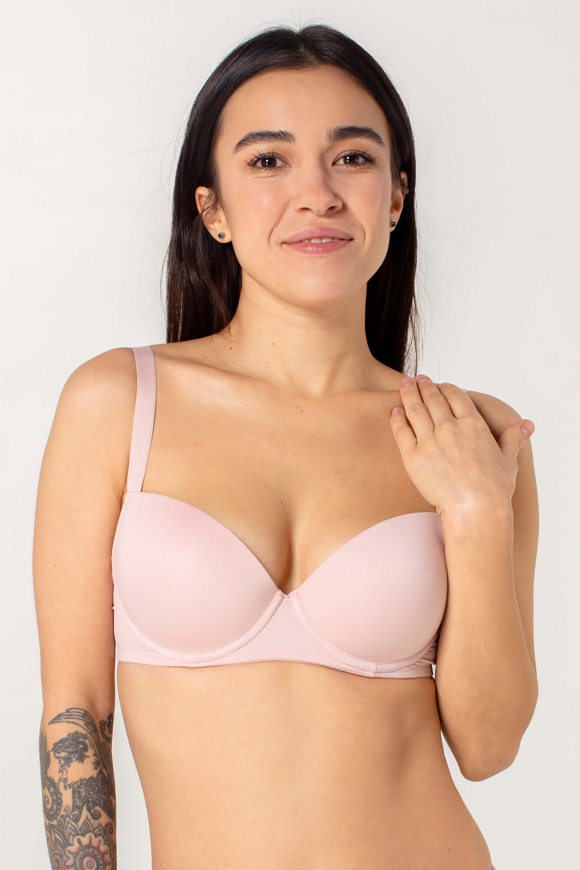 Гладкий бюстгальтер push-up SLZ24001076/076BC rose cream