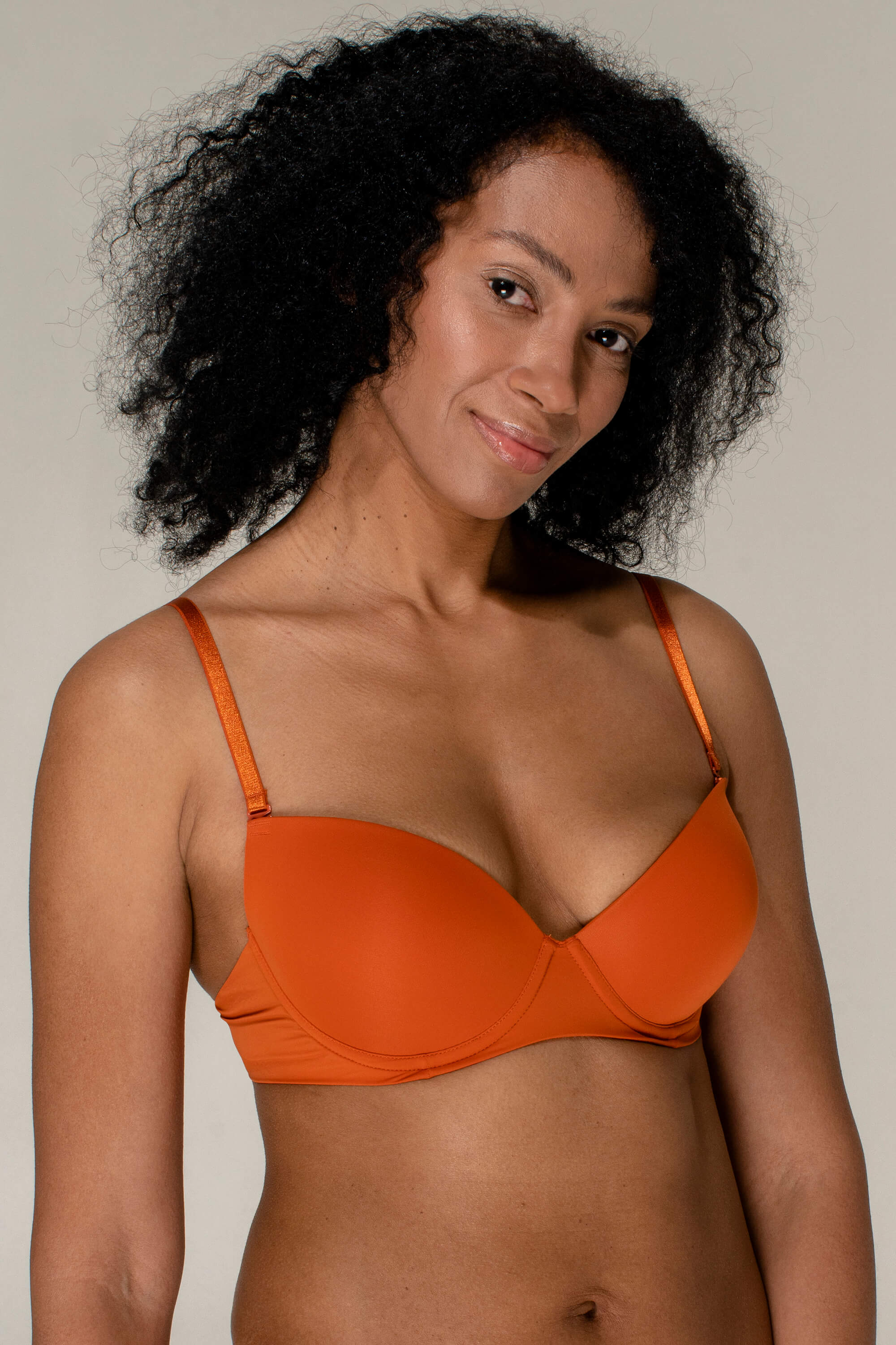 Бесшовный бюстгальтер push-up SLZ19801076/076C dark orange