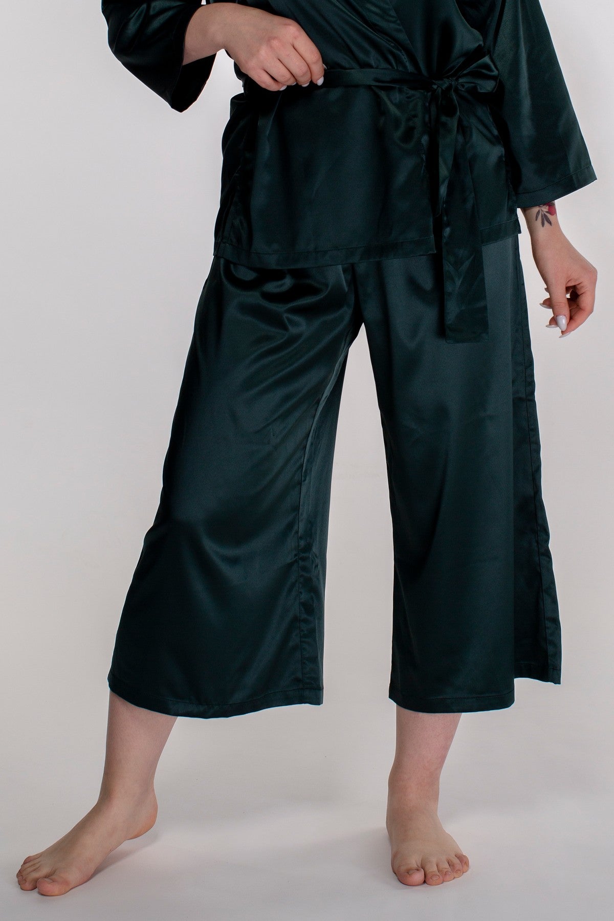 Широкие пижамные брюки HOM2008010/010MC green