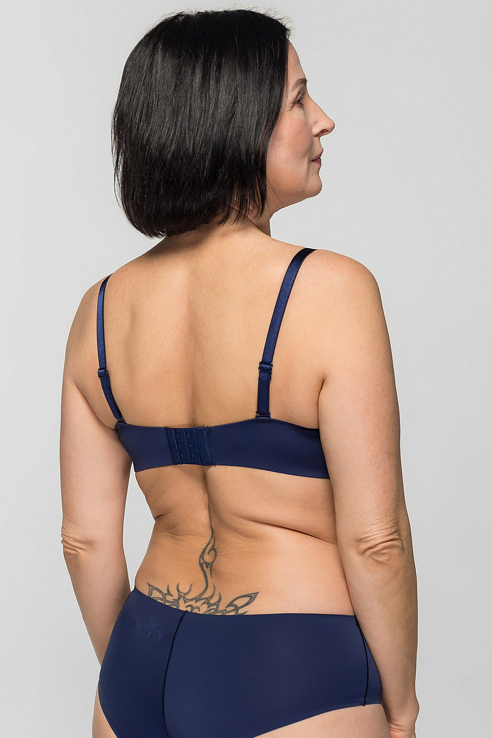 Гладкий бюстгальтер балконет SLZ19801225/225С dark blue