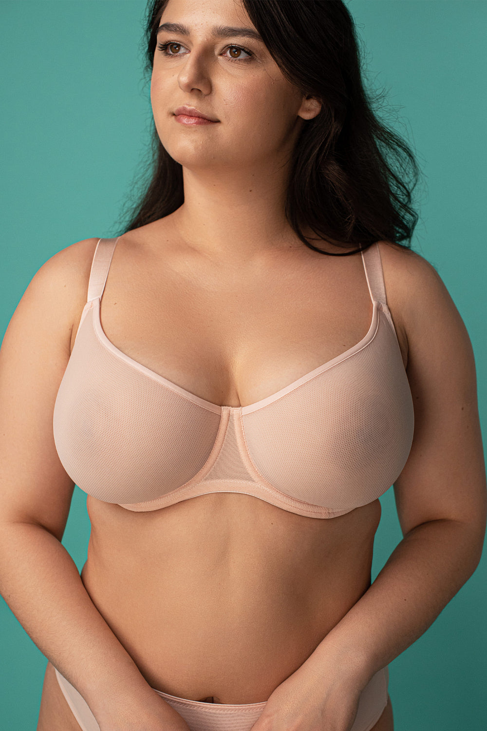 Формованный бюстгальтер из микросетки SLZ23601033/133LC powder