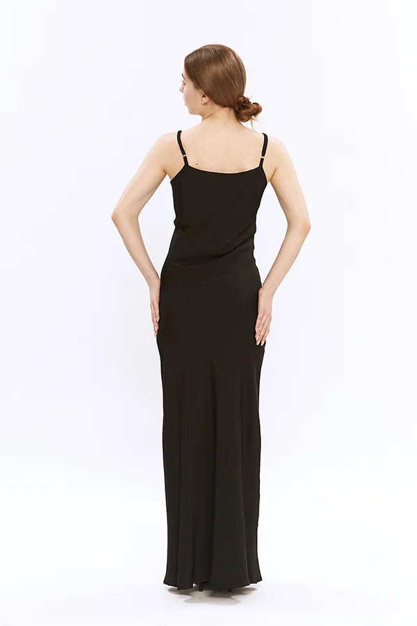 Шелковое платье-комбинация с хлопком Agnes SL0055-16-02