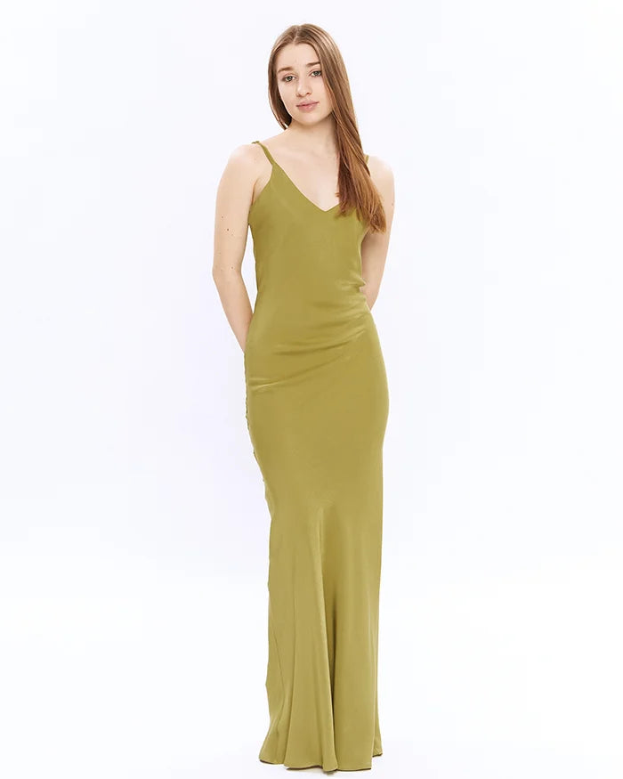 Шелковое платье-комбинация с хлопком Olivia SL0055-21-02