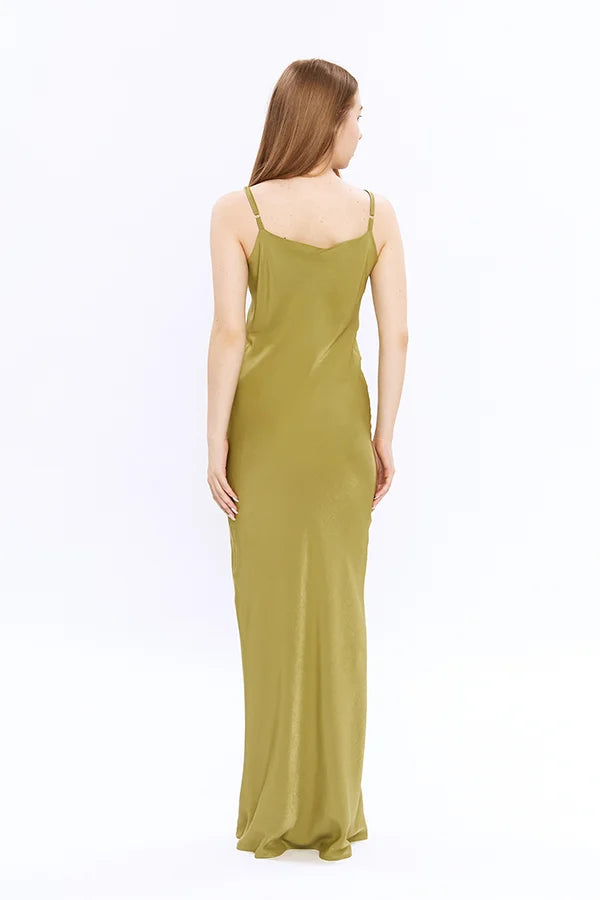 Шелковое платье-комбинация с хлопком Olivia SL0055-21-02