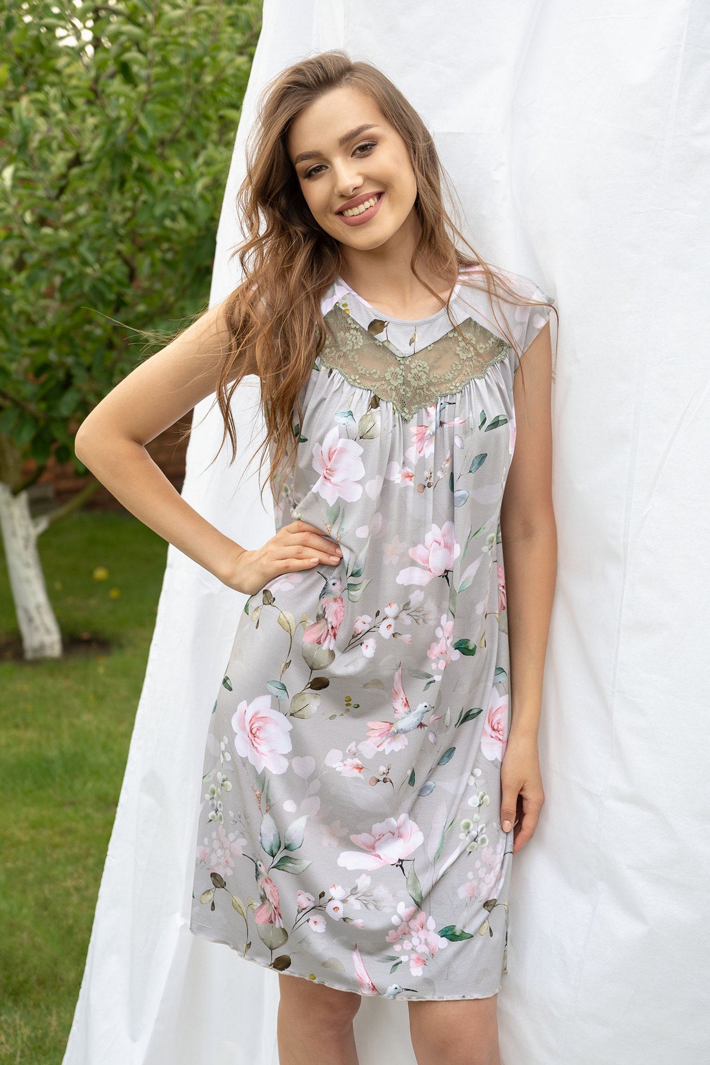 Ночная сорочка из вискозы 2323 animal print