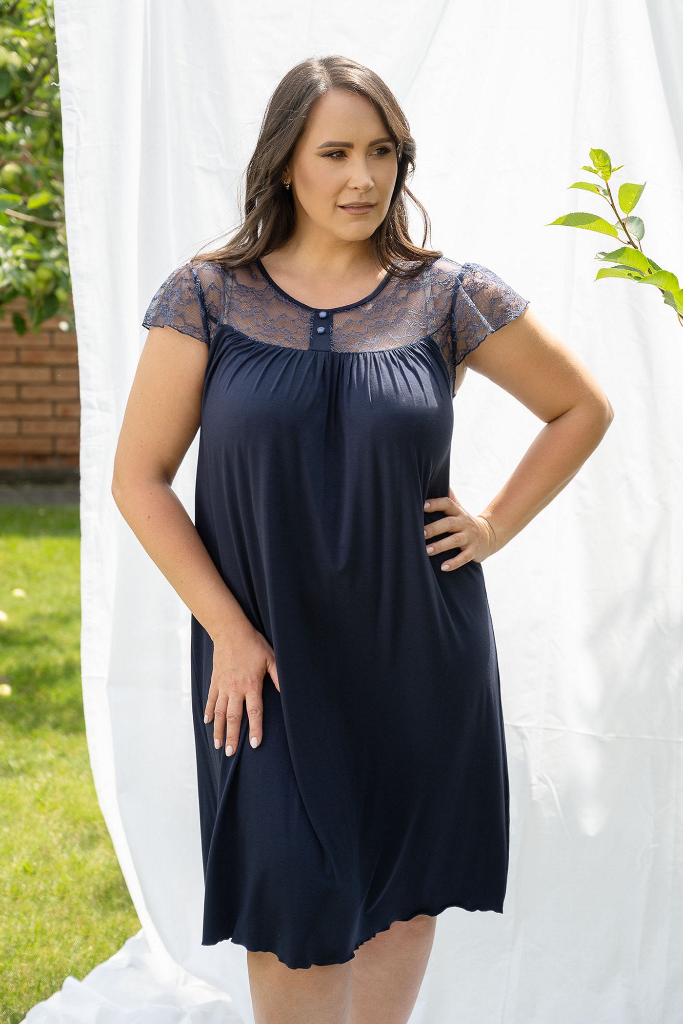 Ночная сорочка из вискозы 2323 navy blue