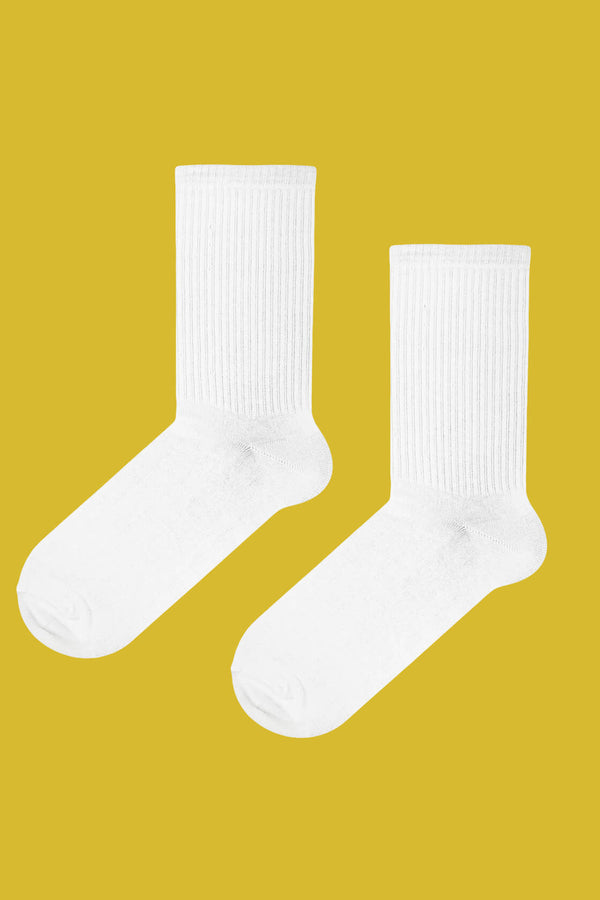 Хлопковые носки Белые однотон 461