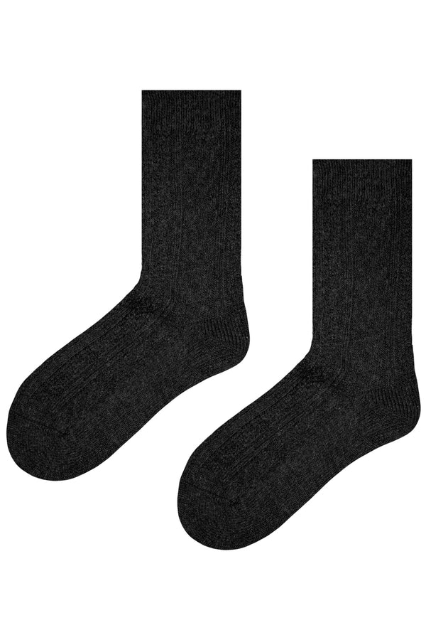 Высокие носки с косами black 1034