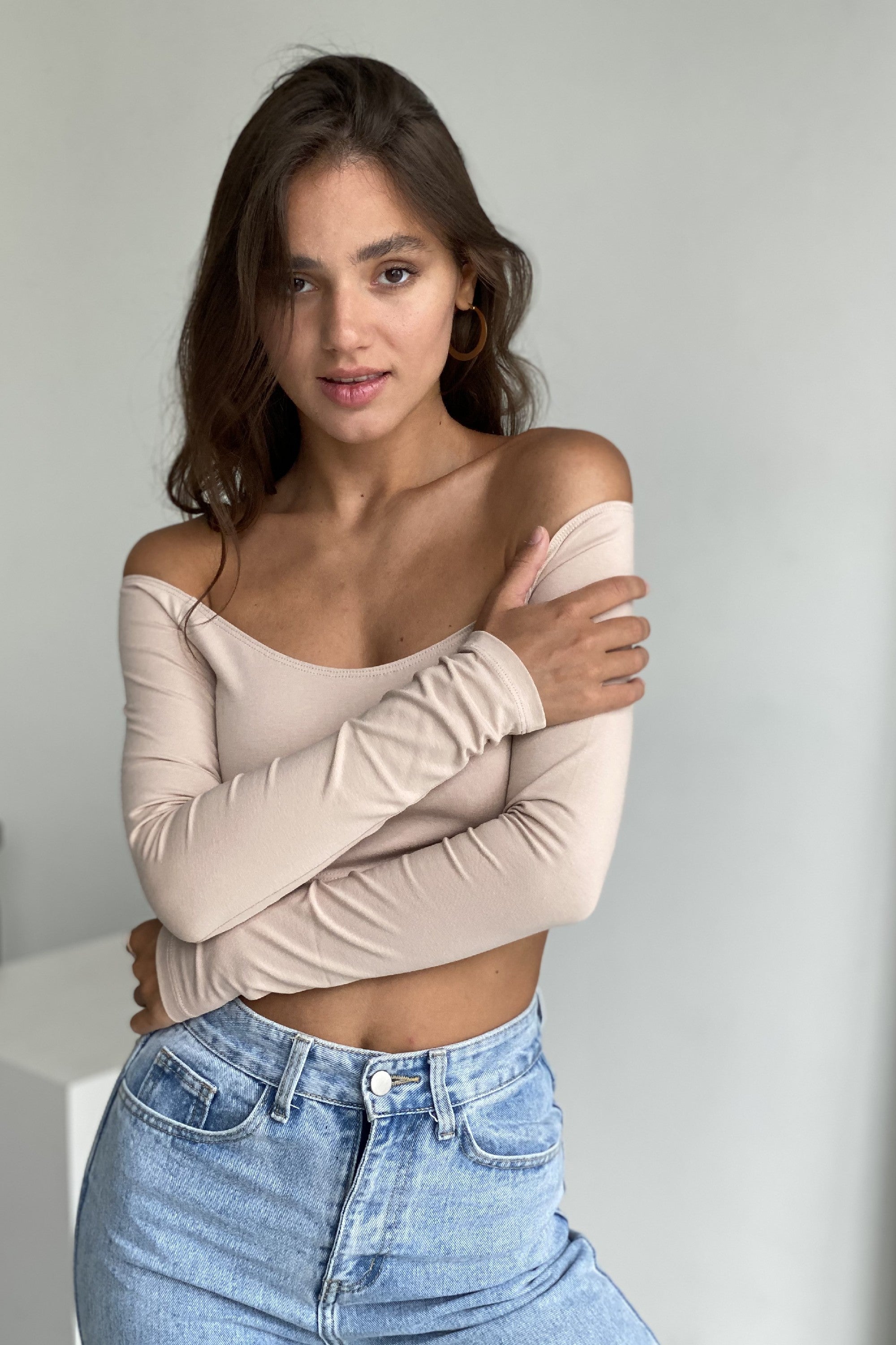 Хлопковый кроп-топ Aries SS21623/4