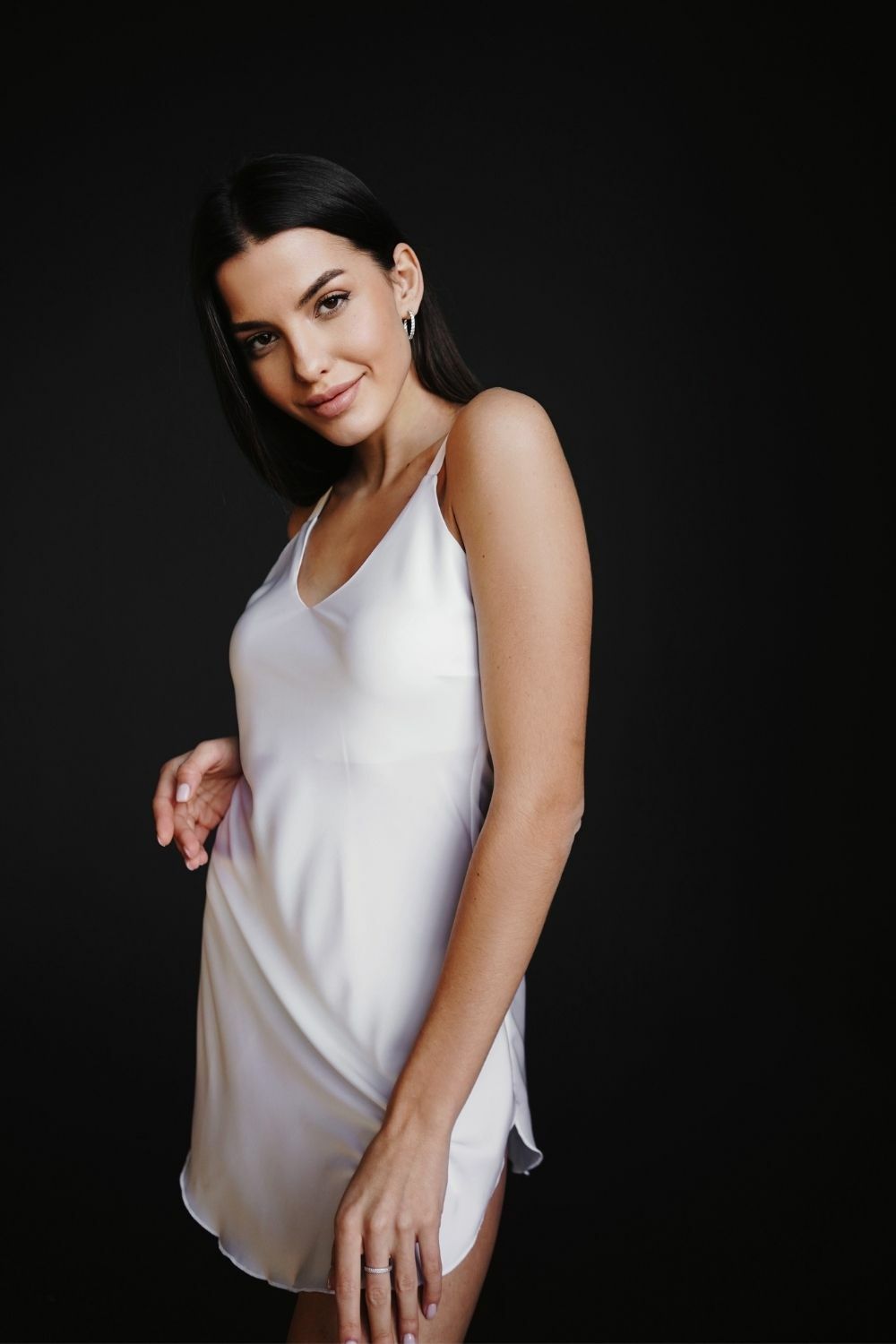 Ночная сорочка с бретелями White Nighty