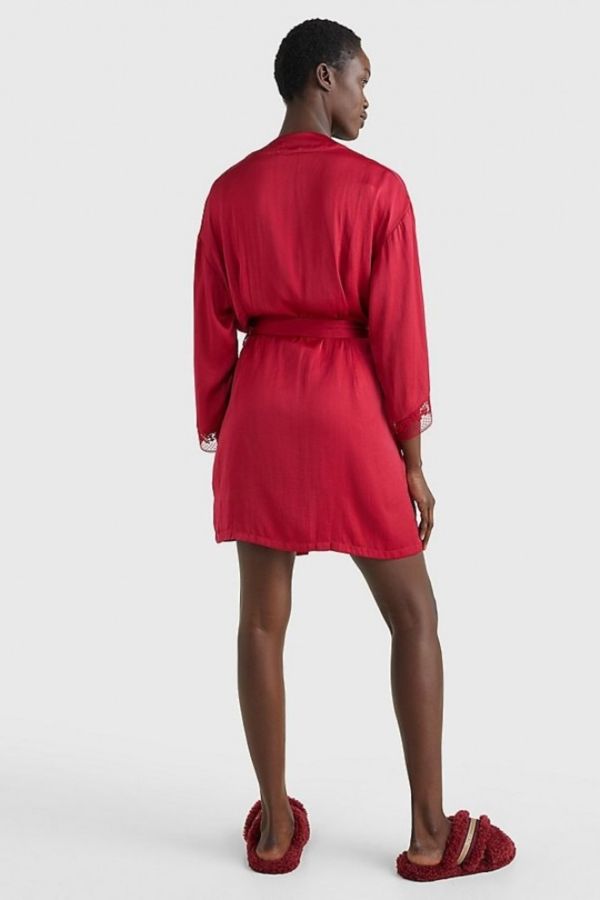 Халат с кружевными вставками 207397146 bordo