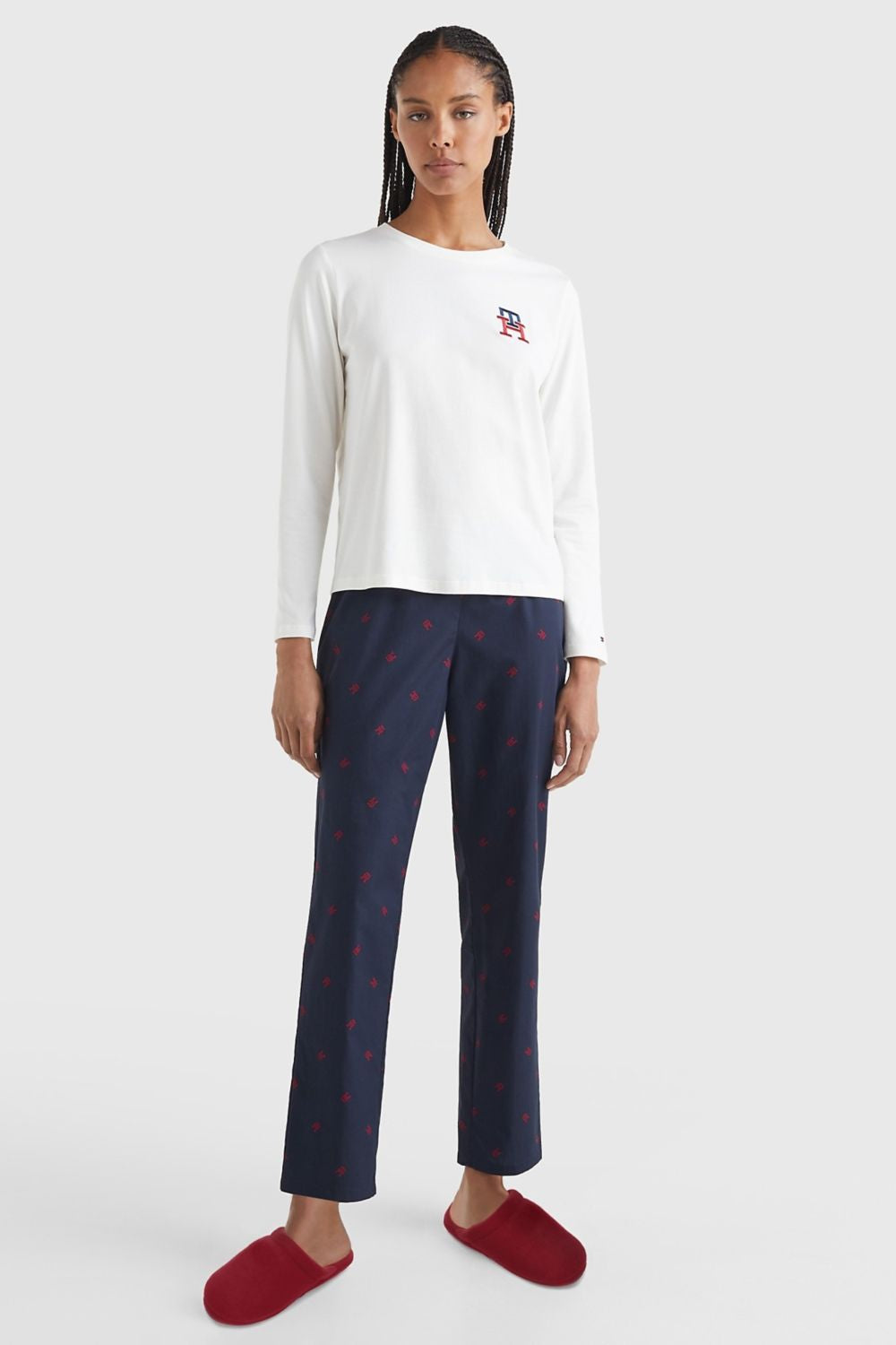 Домашний комплект из хлопка 528195557 white/blue