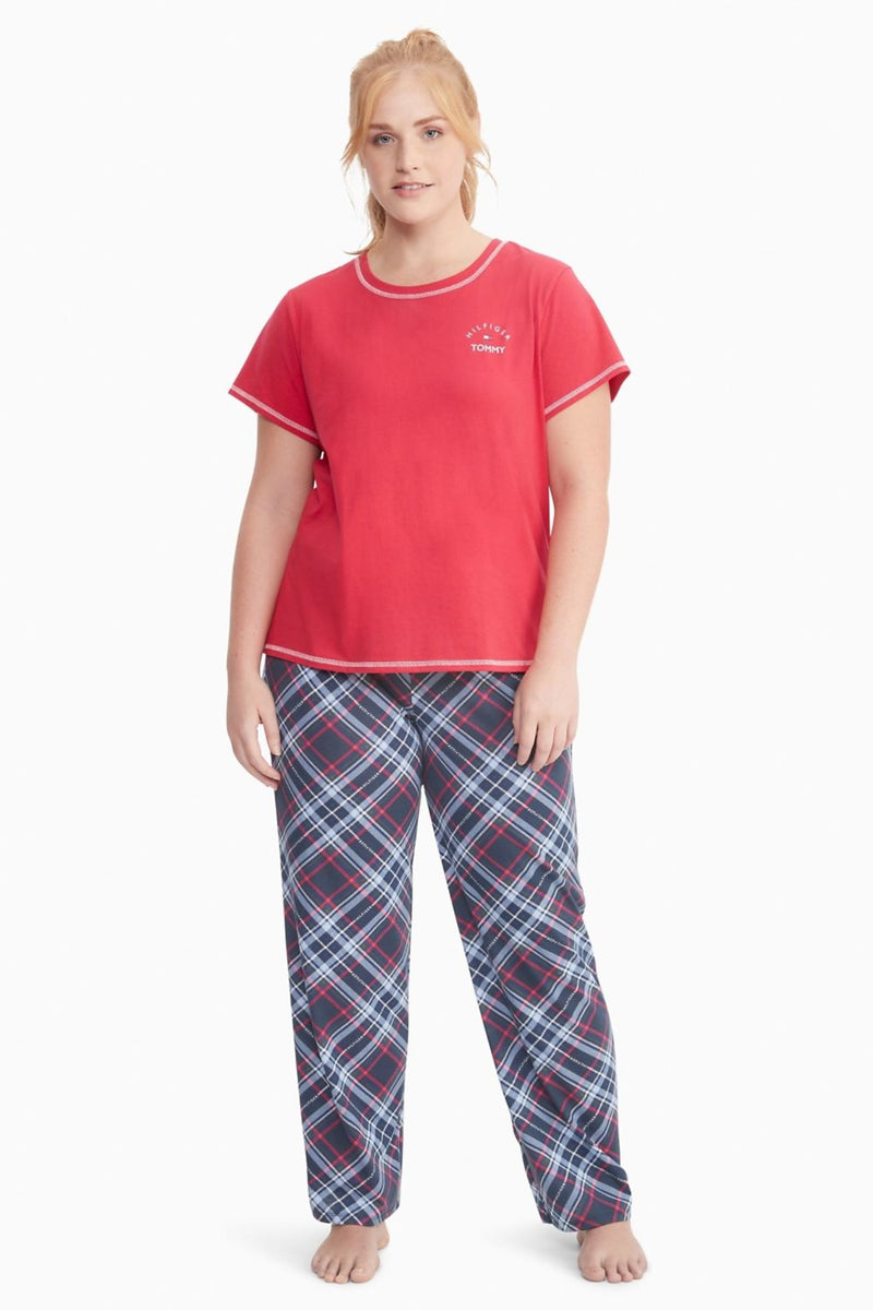 Хлопковая пижама с принтом 662122877 blue/red