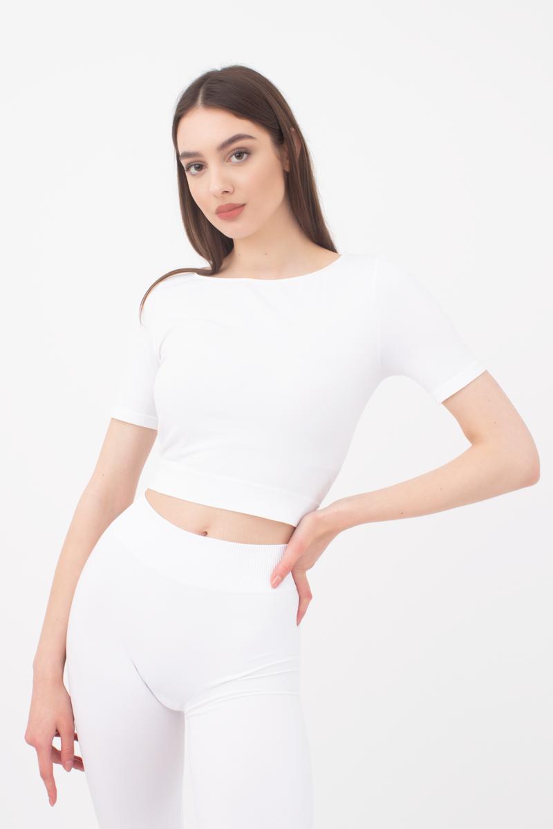 Кроп-топ с коротким рукавом 1009690 Crop T-Shirt white