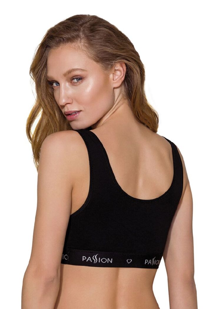 Спортивный топ из хлопка PS004 black