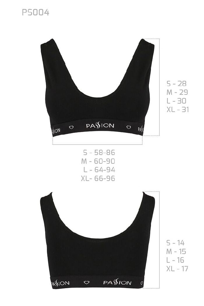 Спортивный топ из хлопка PS004 black