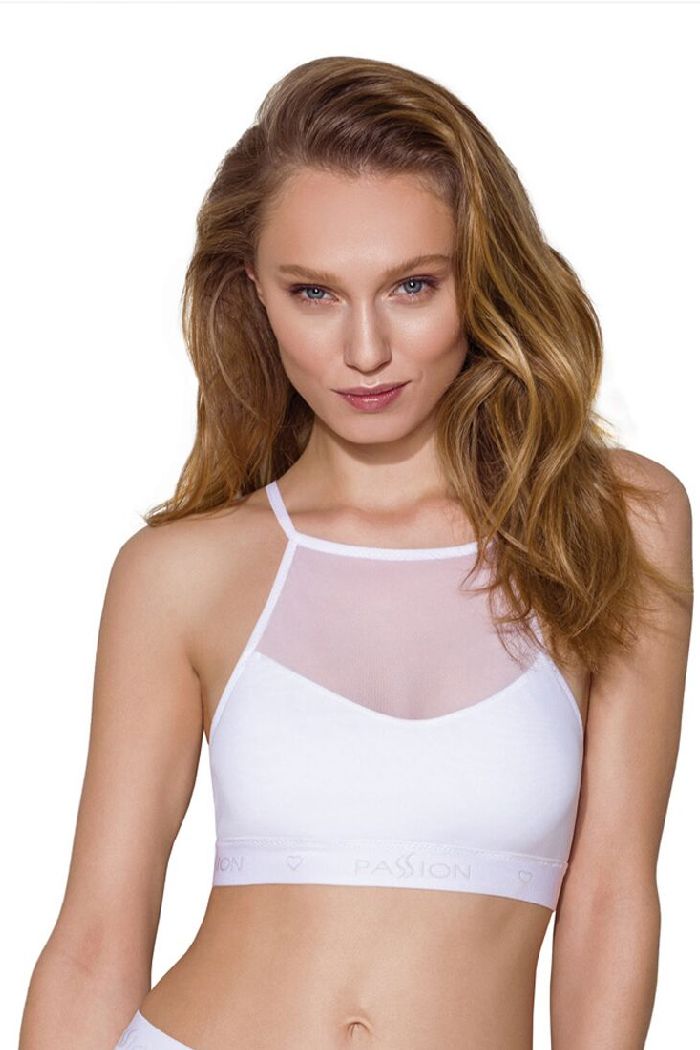 Спортивний топ із прозорою вставкою PS006 white