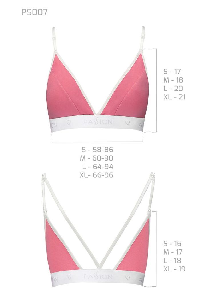 Спортивный бралет из хлопка PS007 pink