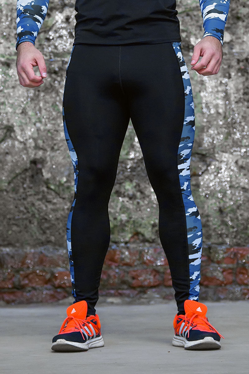 Мжуские спортивные тайтсы с принтом G4-P41