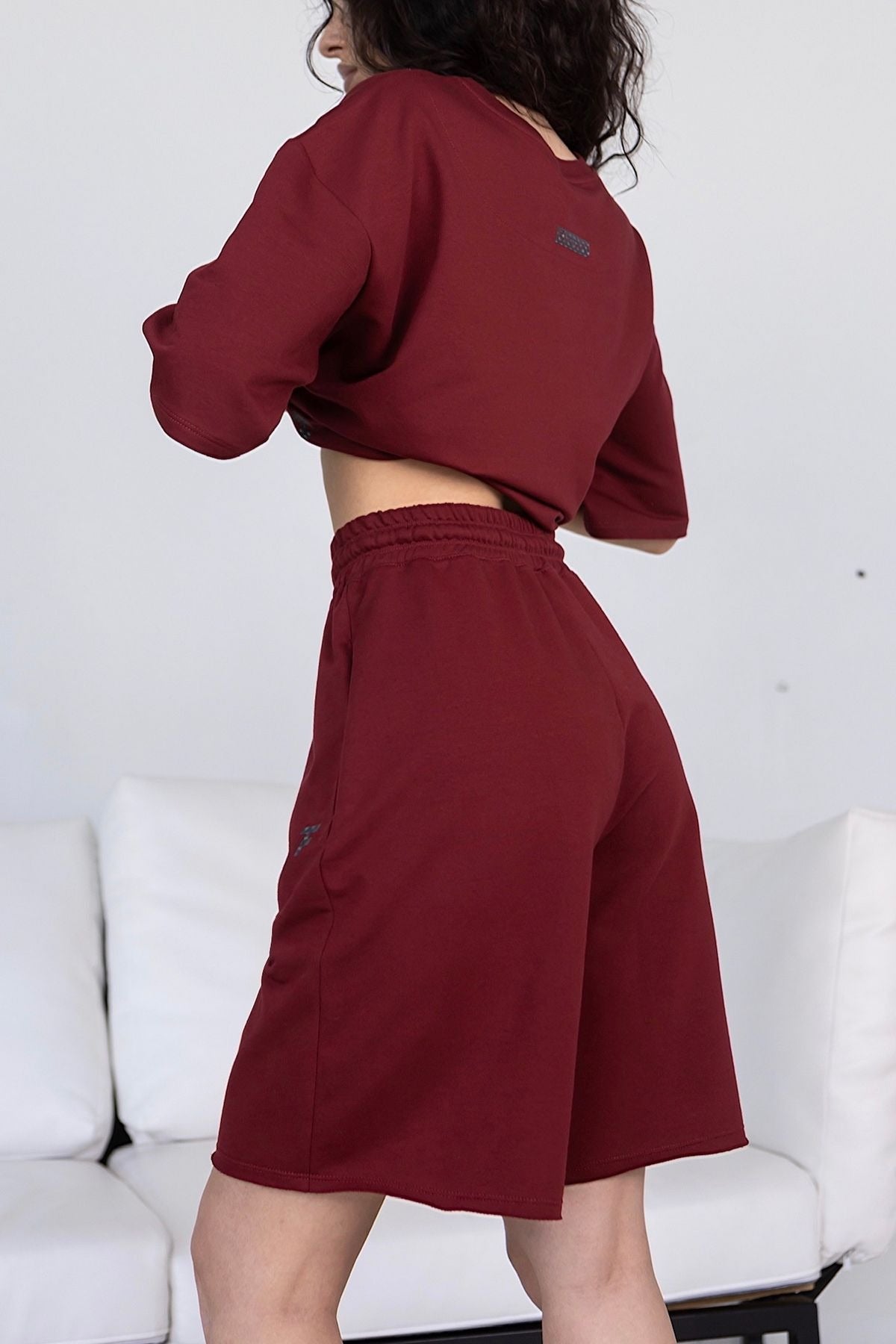 Хлопковые шорты-бермуды H25-LD37