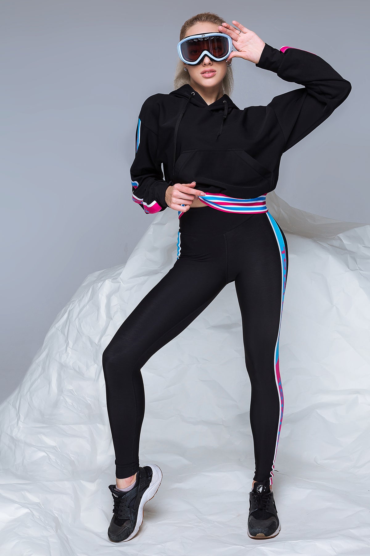 Спортивные леггинсы с высоким поясом TLG14-P88