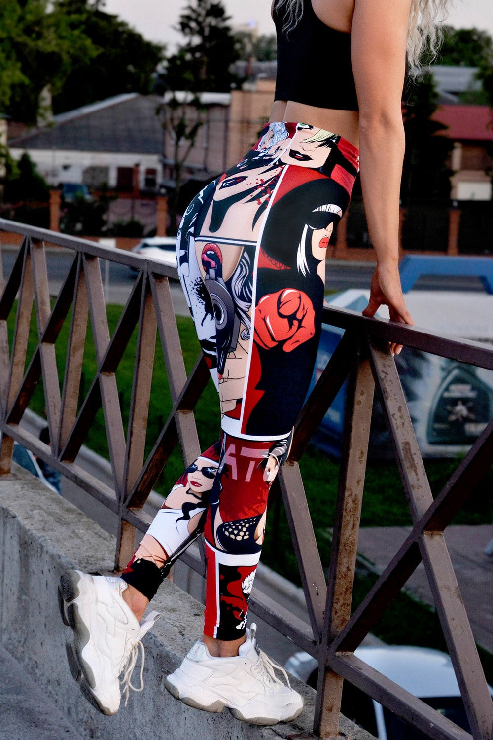 Спортивные леггинсы с ярким принтом Mafia LG14-P80