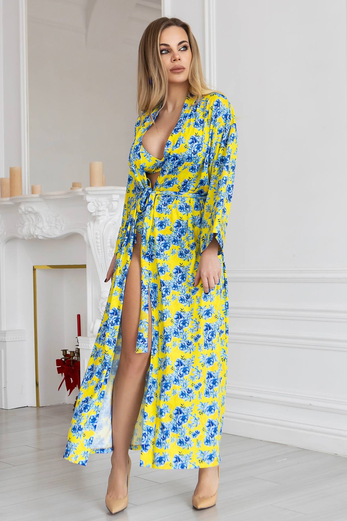 Длинный халат из микрофибры Magnetic XA2-P142