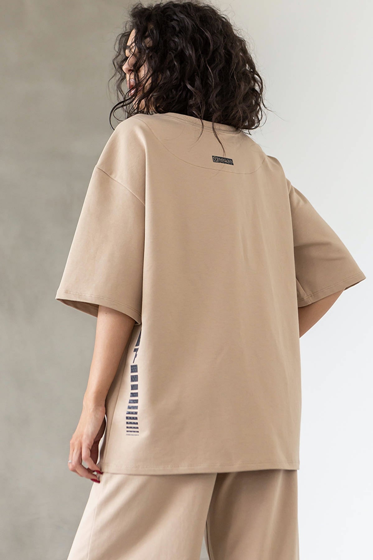 Хлопковая футболка Oversize D5-LD32