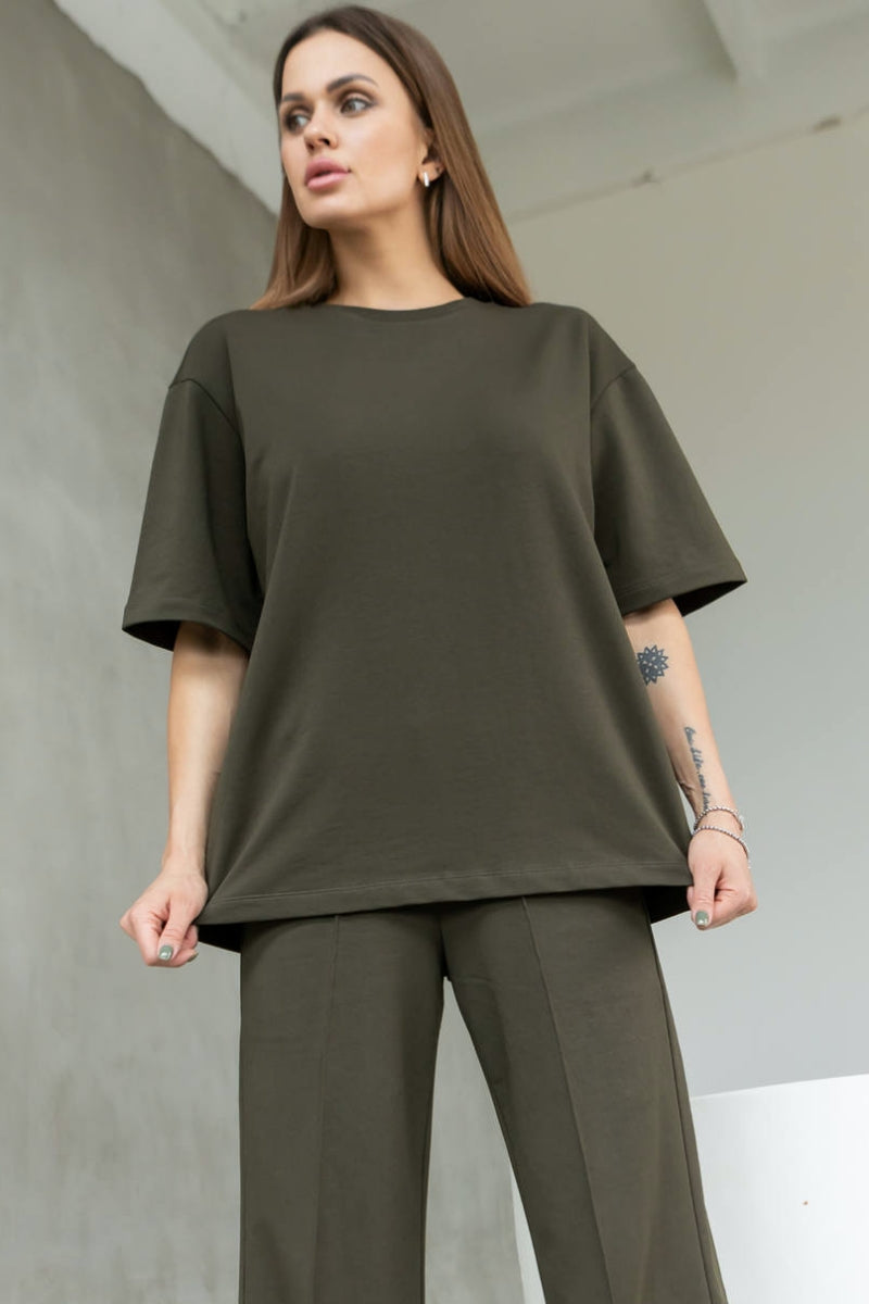 Хлопковая футболка Oversize D5-LD36