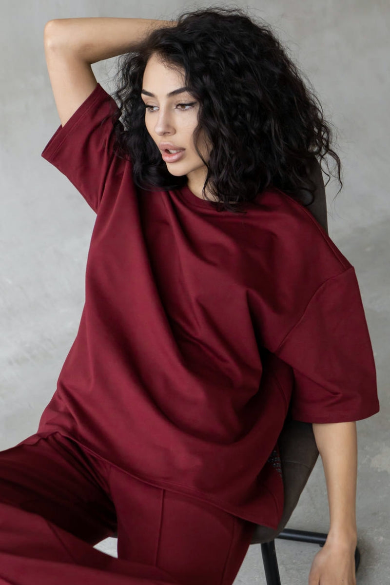 Хлопковая футболка Oversize D5-LD37