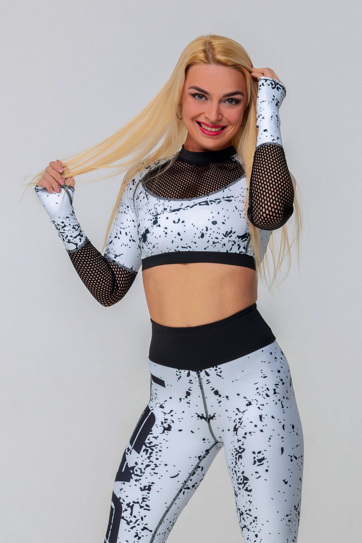 Спортивный кроп-топ с сеткой T14-C51