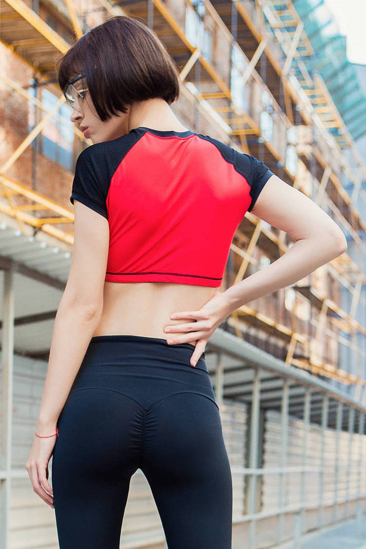 Спортивный кроп-топ с плоскими швами T31-C4