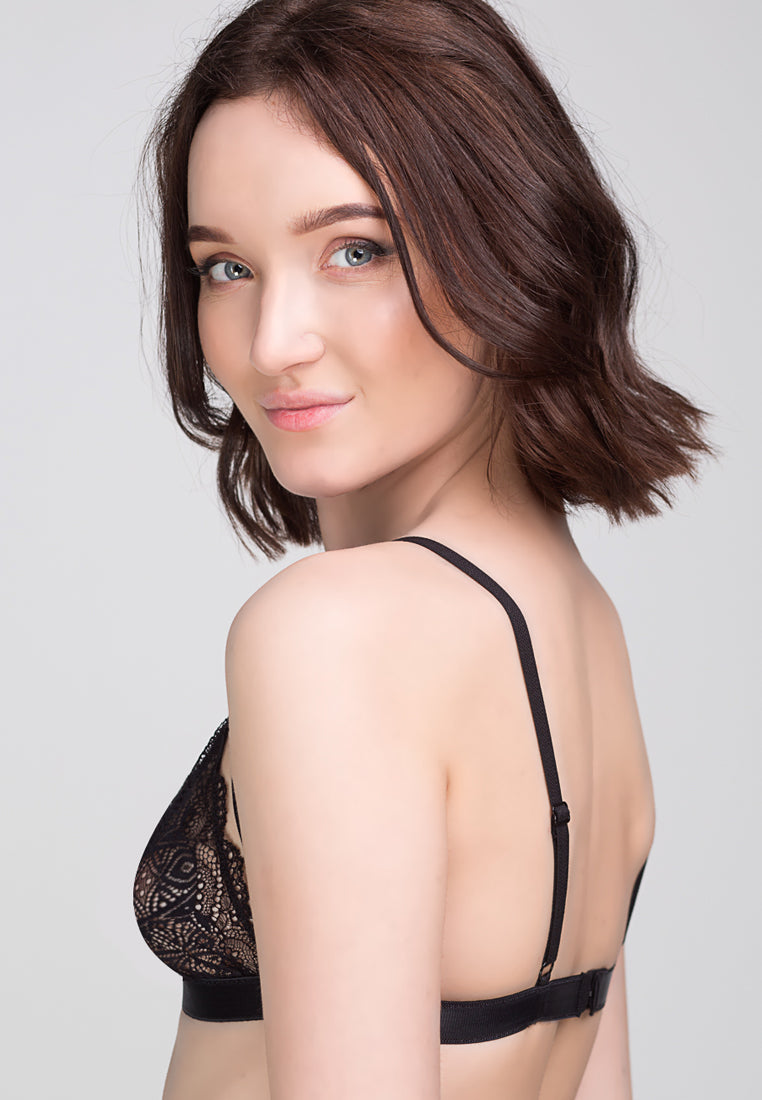 Кружевной бралет без косточек SU-1412 black