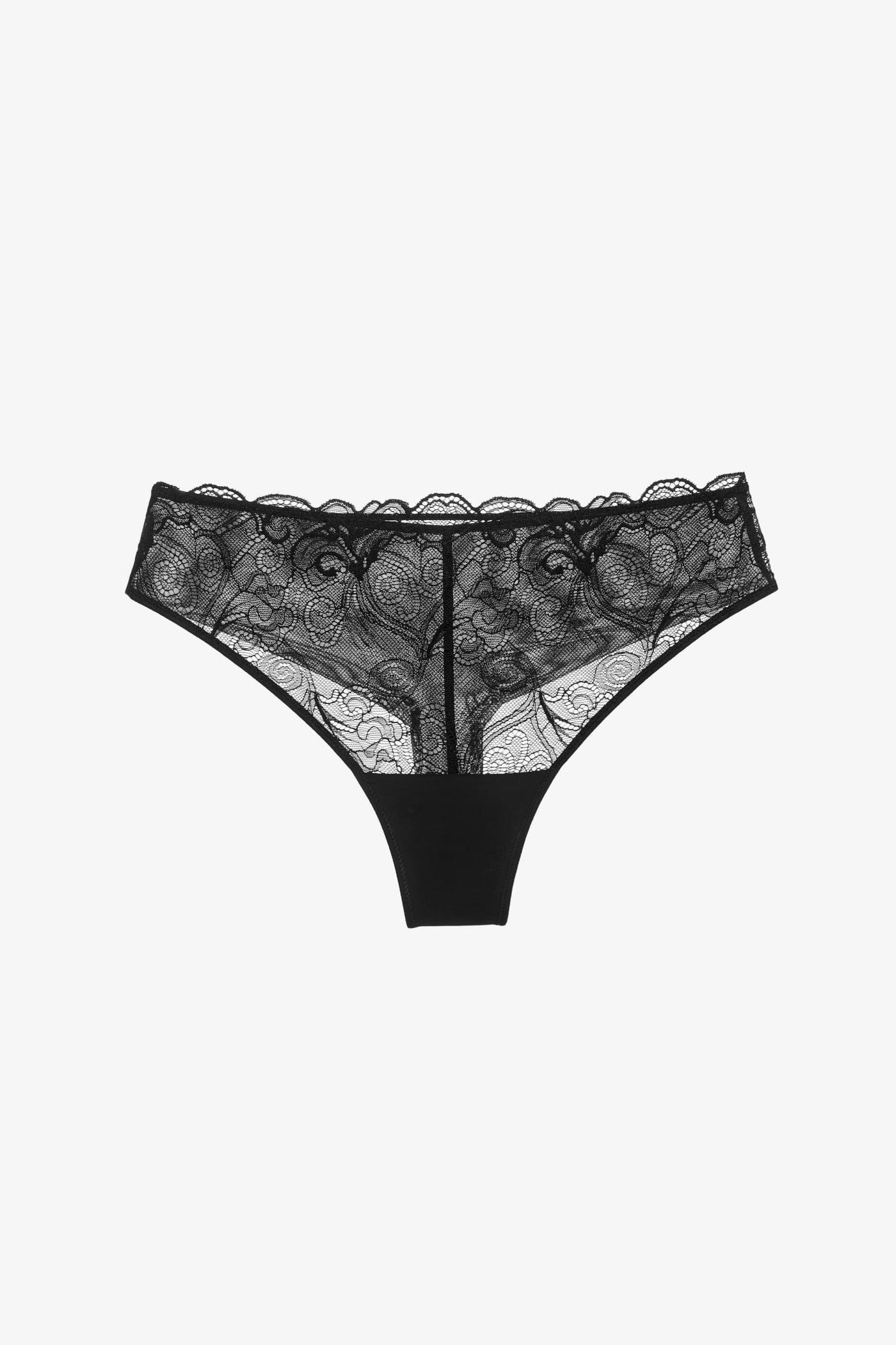 Мереживні трусики бразиліана Лас Вентас С177 black