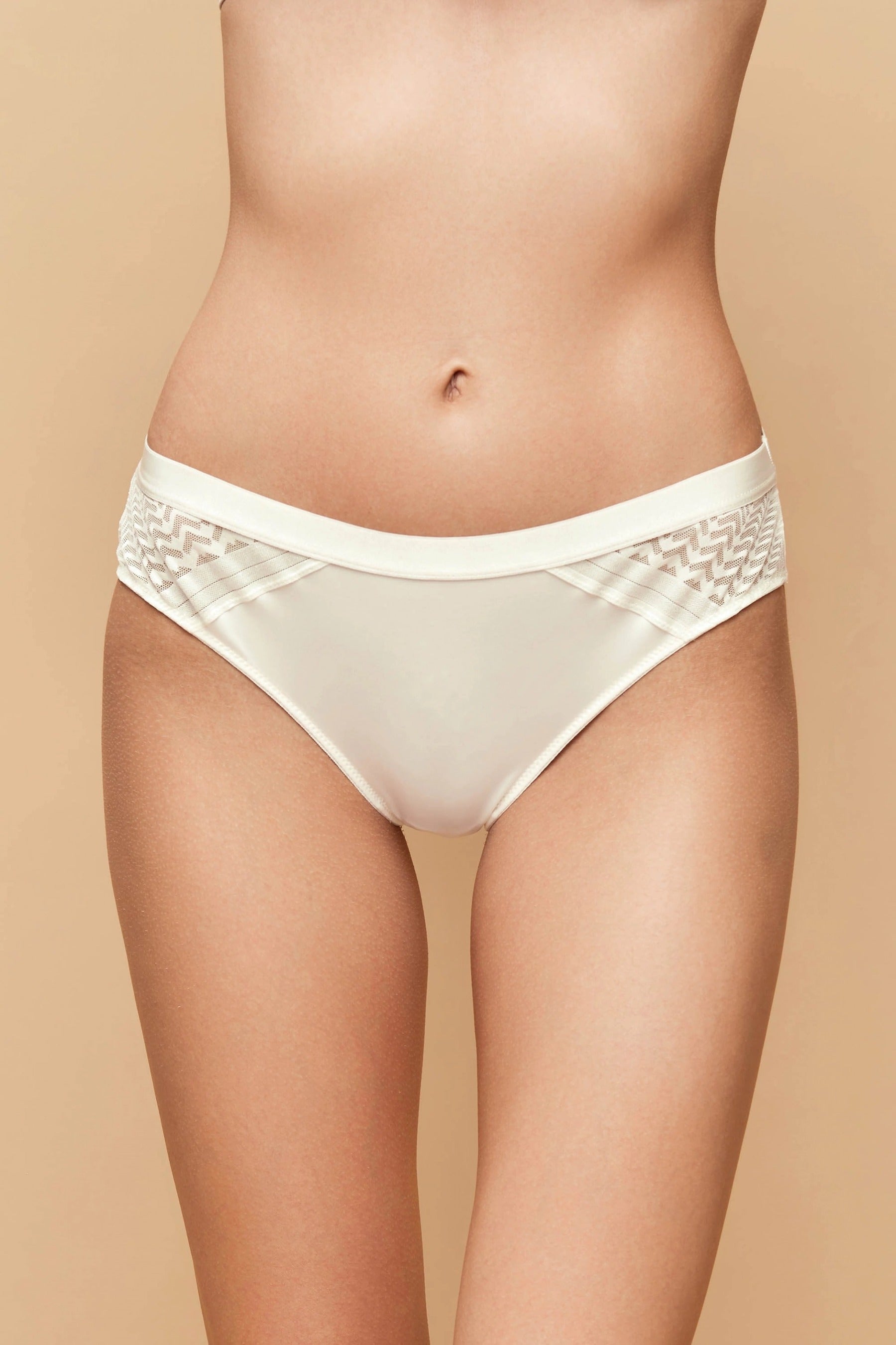 Трусики слип с кружевом 805-34 champagne