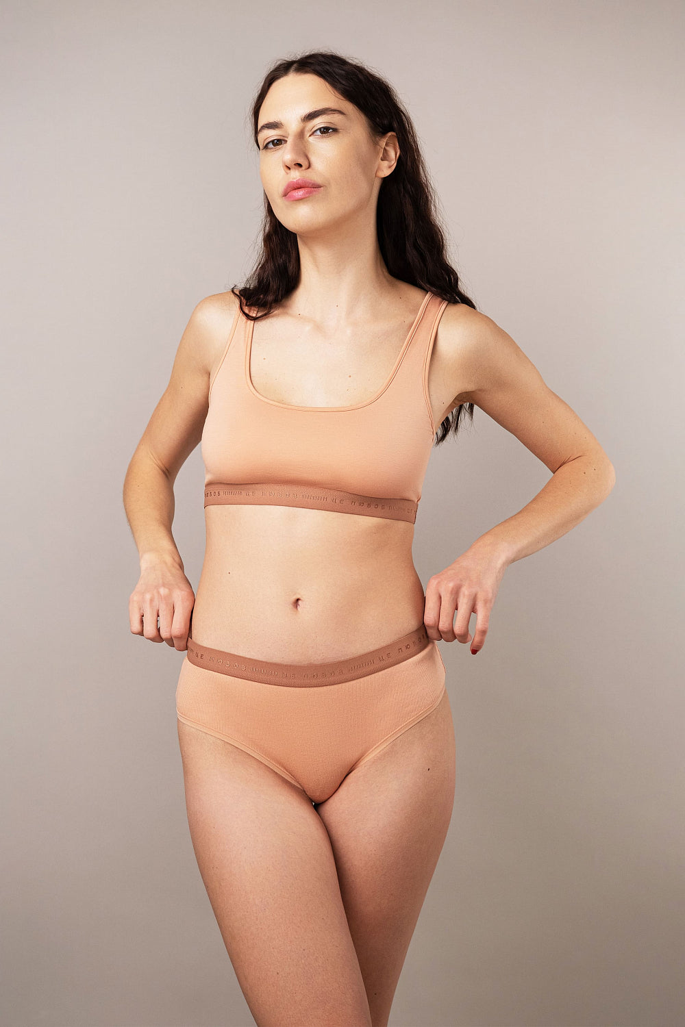 Хлопковые трусики бразилиана SLZ24502128 caramel