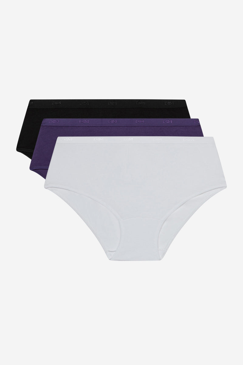 Хлопковые шортики 4H01 Les Pockets EcoDim (3 шт.) blanc/violet/noir