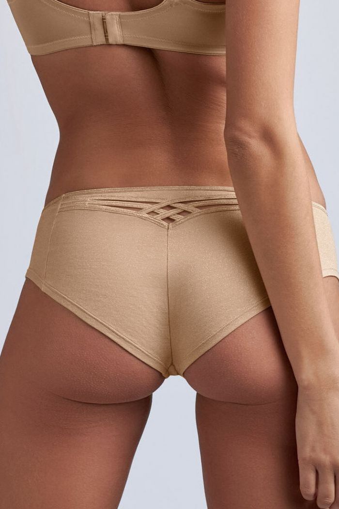 Трусики слип с люрексом 19903 sand golden lurex